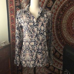 John Eshaya paisley blouse